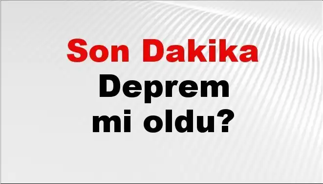 Tekirdağ'da Son Dakika Deprem! Ayrıntılar Burada