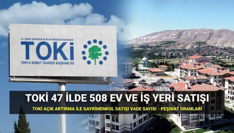 TOKİ'den 47 İlde Açık Artırma İle 508 Konut ve İş Yeri Satışı