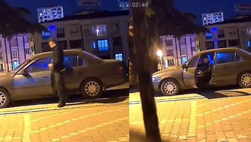 Park Halindeki Otomobili Nasıl Hızla Çaldı? Güvenlik Kamerası Kayıtları Ortaya Çıktı